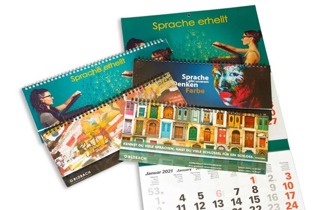 Tischkalender für den Sprachendienst Goldbach