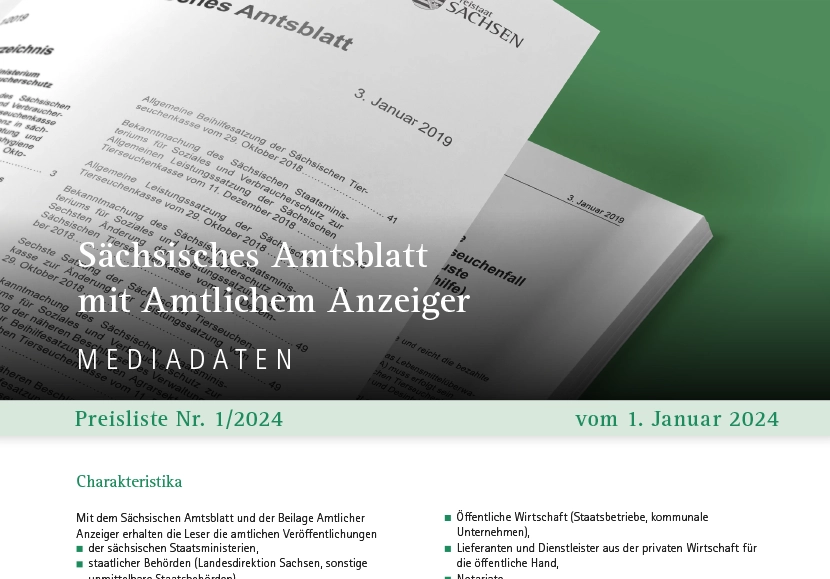 Mediadaten Sächsisches Amtsblatt