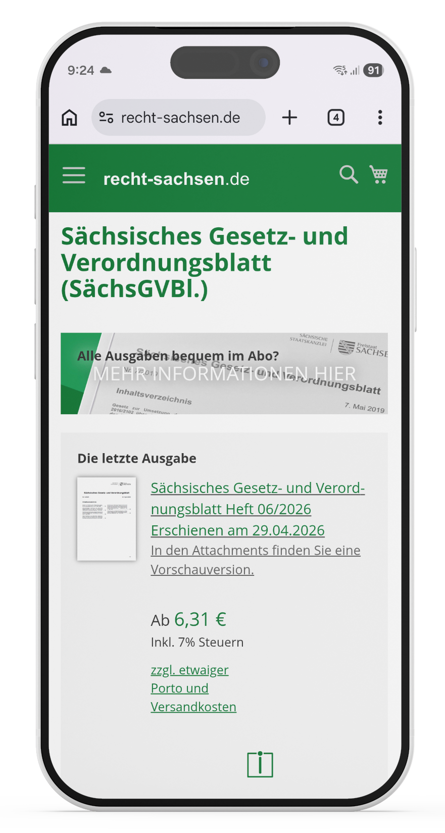 Recht Sachsen online